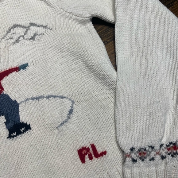 Ralph Lauren Girls 6/7 Classic Ice Skater-Intarsia Sweater - Picture 2 of 8